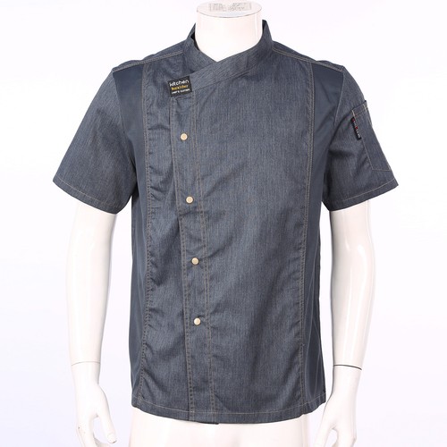 Unisex Men Women Breathable Chef Jacket Cooking Coats Canteen Work Uniform - Picture 10 of 88