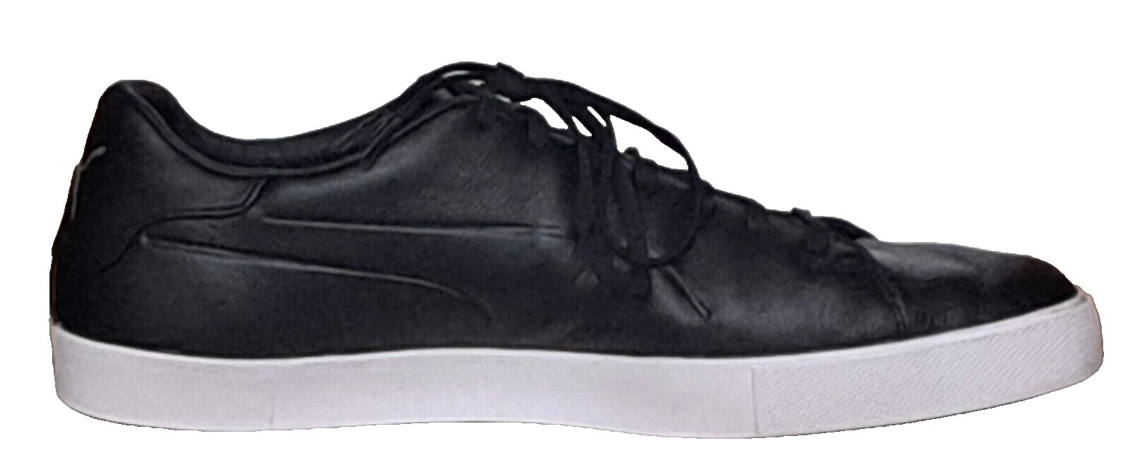 Мужские черные ботинки для гольфа PUMA кожа верх