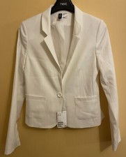 Divide By H&m Women's Eu Size 34 / Uk Size 6 White Blazer (new With Tags)