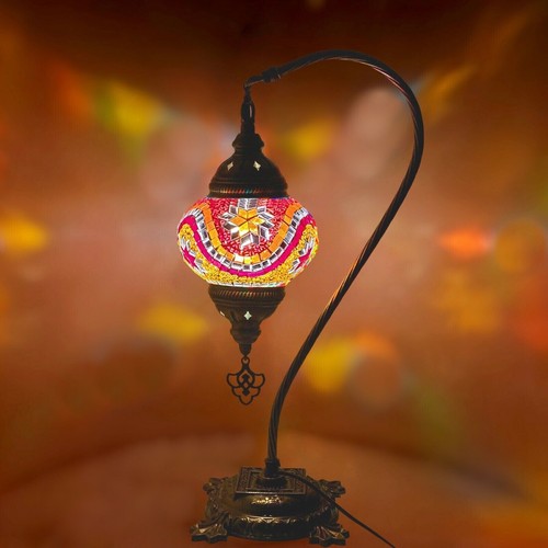 Moroccan Turkish Mosaic Lamp Colourful Glass Handmade Table Desk Light FREE BULB - Picture 11 of 436