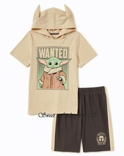 NWT Baby Yoda Boys Hoodie T Shirt Shorts Set Star Wars The Mandalorian Pant Girl
