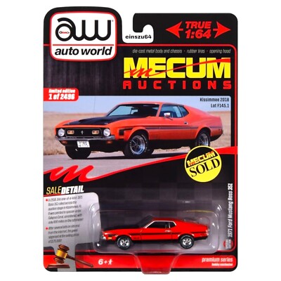 Auto World - 1971 Ford Mustang Boss 351 (Calypso Coral) - Mecum Auction  AWSP159