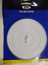 BassCraft SF3721 White 5 inch Suction Drain Sink Bathtub Flat Rubber Stopper