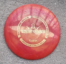 Dynamic Discs Fuzion Trespass Red 174g Gold Driver Golf Disc 7/10