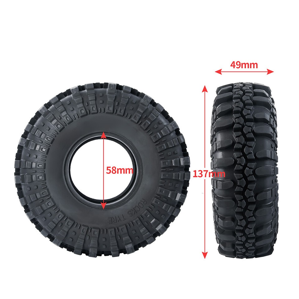 Axle Rccrawler Tires 4PCS 2.2inch RC Rubber Wheel Tyre Tires for 1/10 RC Crawler Car Axial ...