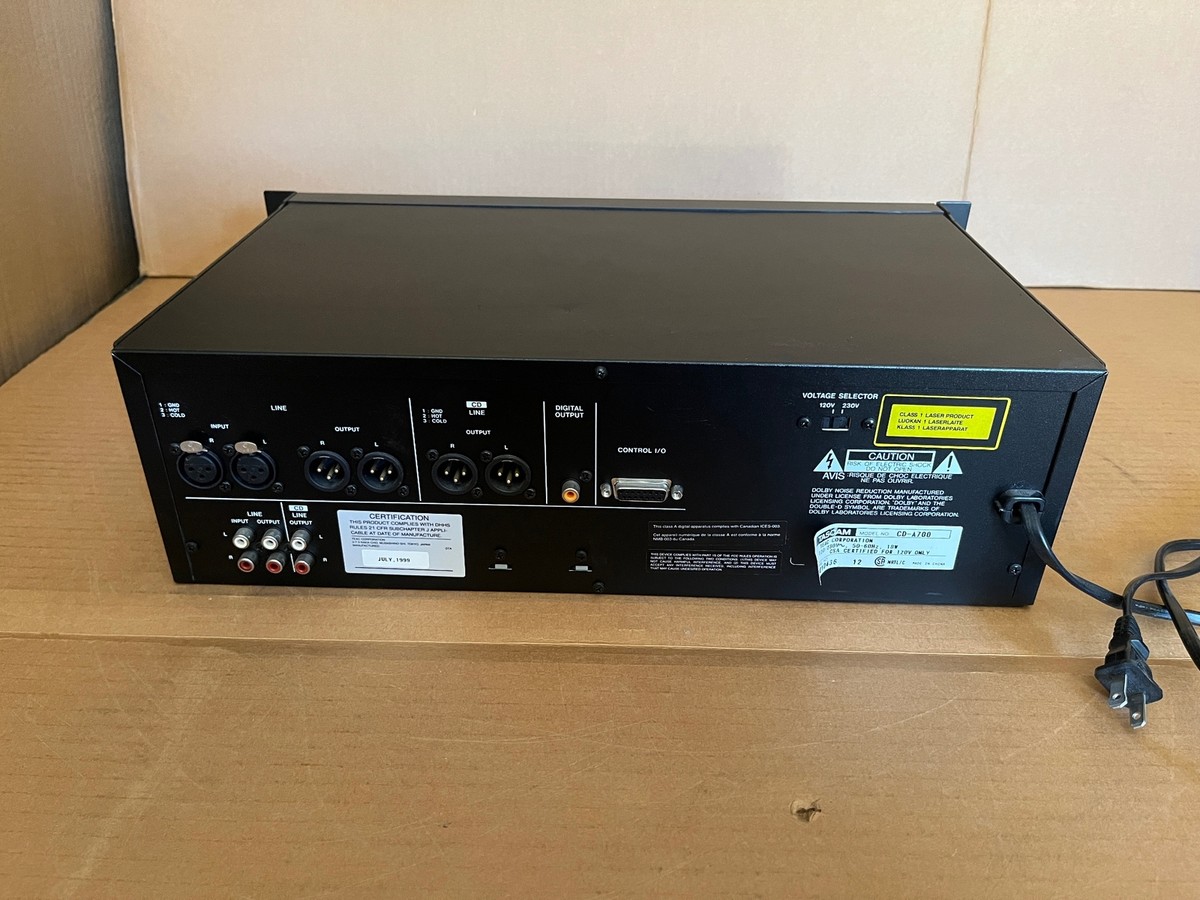 TASCAM CD-A700 Professional Cassette Tape Master Recorder w