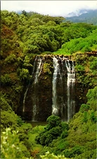 5 3/4 x 3 1/2" Postcard Kauai Hawaii Opaekaa Falls - Wailua River State Park