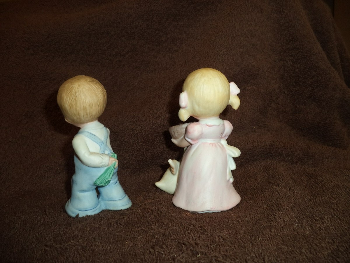 Home Interiors  Boy and Girl Farm Figures by G & H crafts main image 0