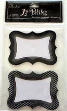 THE PAPER STUDIO Stickabilities ORNATE FRAME LABEL 3-D Stickers - BLACK - 2 pcs