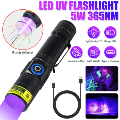 DBSOOSC UV 365nm Torches USB Rechargeable LED Flashlight 3 in 1 DBSOOSC UV 365nm Torches USB Rechargeable LED Flashlight 3 in 1