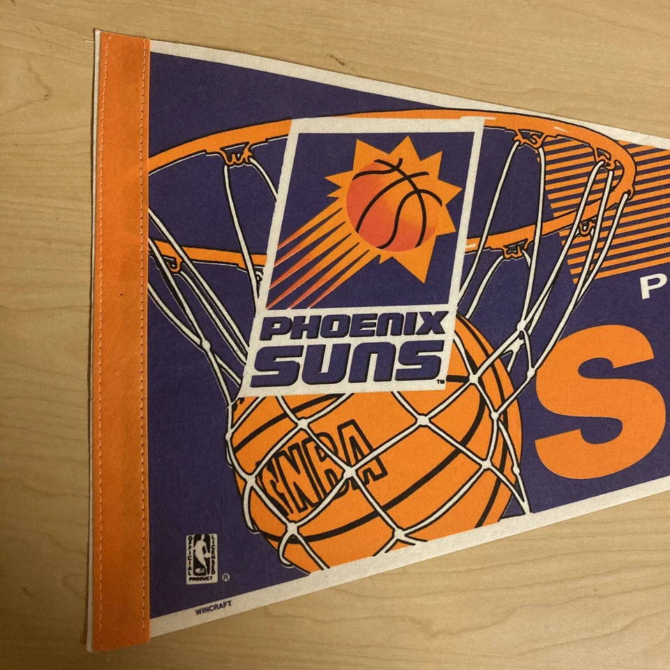 Vintage 90s Phoenix Suns Slam Dunk 30" Pennant Wincraft Team NBA Basketball - Изображение 2 из 4