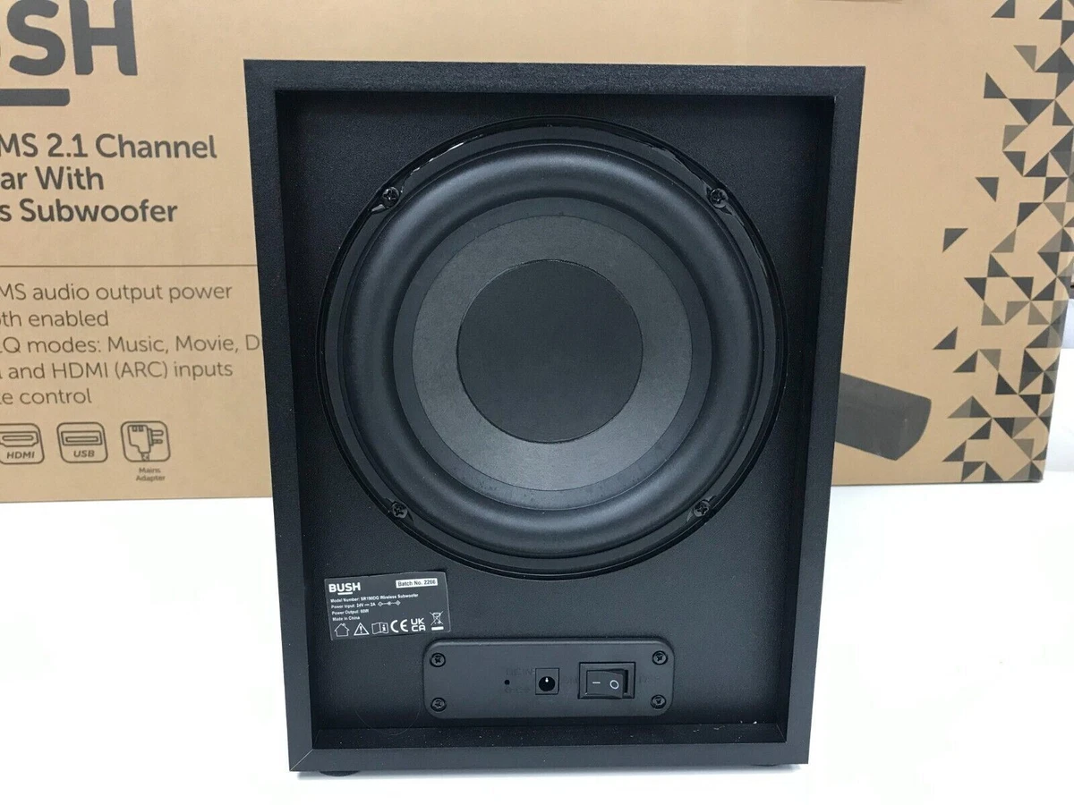 Bush SR190DG 2.1Ch Home Theater Bluetooth Speaker Soundbar Wireless Sub woofer