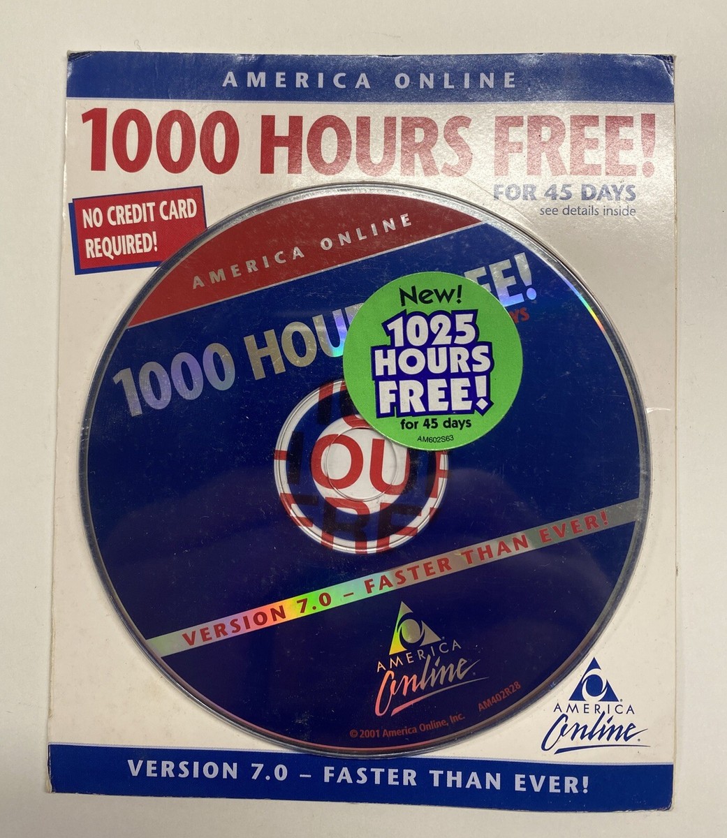 AOL CD 7.0 America Online 1000 Hours Free Sealed Vintage | eBay