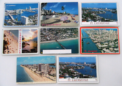 8 x FORT LAUDERDALE Florida Ansichtskarte USA Postcards Postkarten Lot Amerika