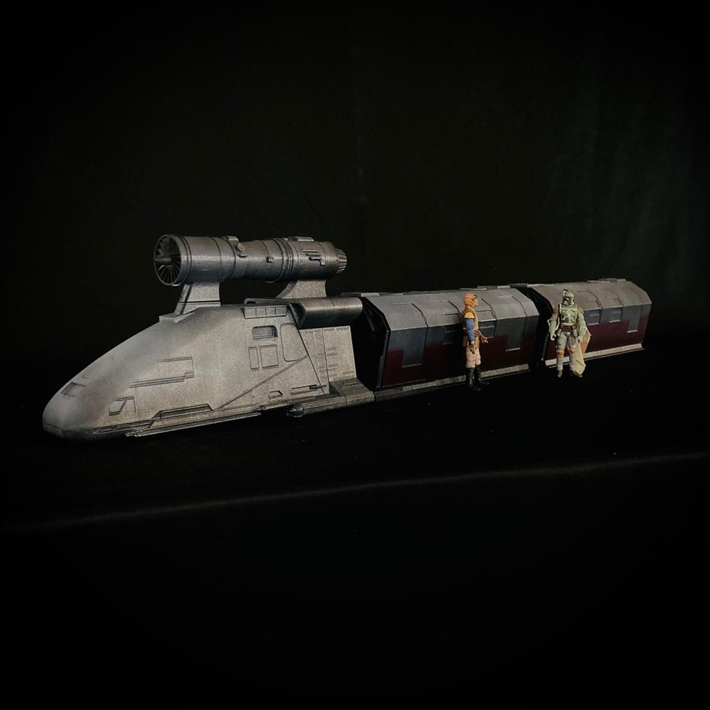 Tatooine Repulsor Train Diorama for 3.75 Inch Star Wars Figures Painted