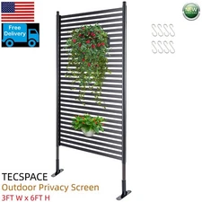 Ginkman 3FT W x 6FT H Splicable Decoration Fence for Patio, Courtyard, Backyard