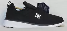 DC SHOES USA MENS SNEAKERS US 5 BLACK WHITE HEATHROW MESH STRETCH ORTHOLITE NIB