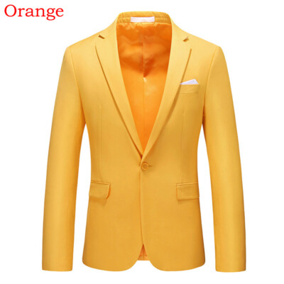 Herren Elegant Formell Anzug Jacke Kerbe Revers Blazer Mantel 15 Farben