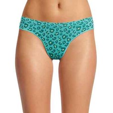 No Boundaries Women's Seamless Thong Panties Size XX-LARGE Blue Animal Print