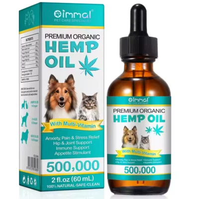 OIMMAL Cat Pain Relief Liquid, Hip & Joint Support & Stress, Pet Premium Hemp Oil