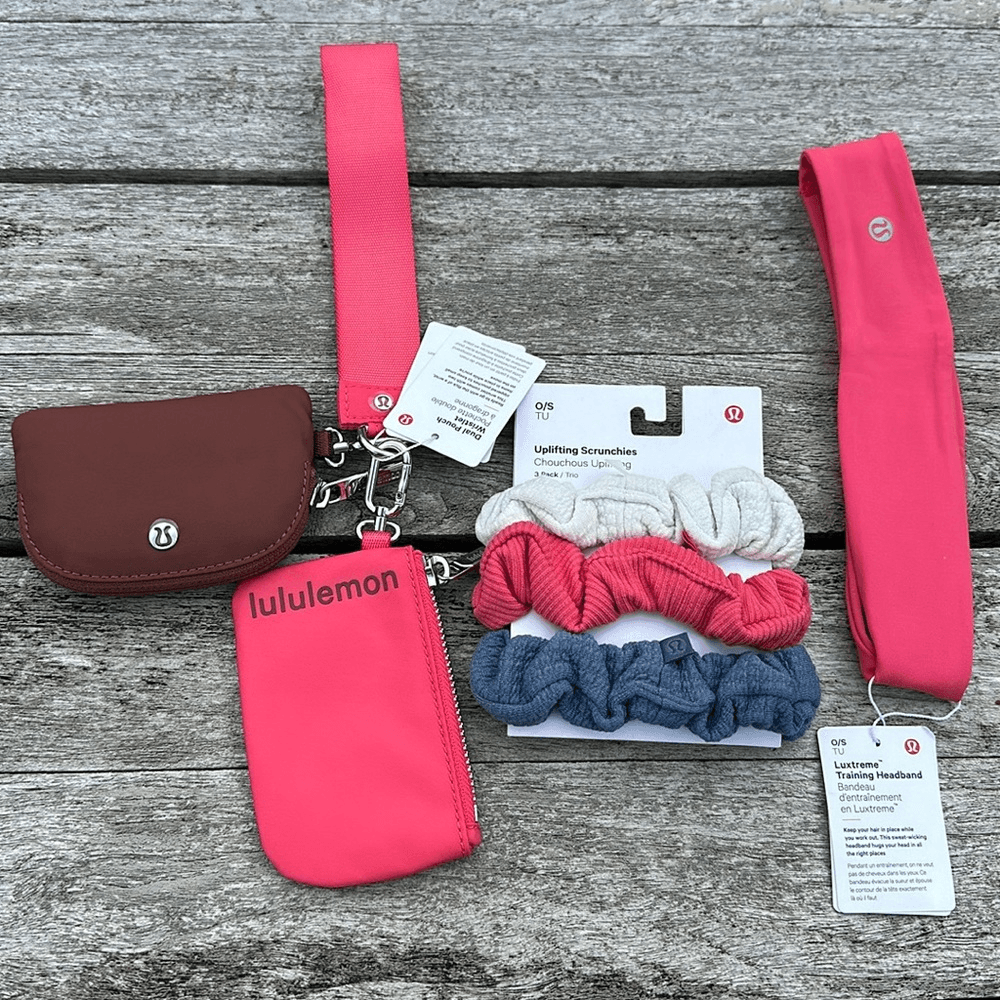 Lululemon Bundle: headband, dual pouch wristlet, scrunchies