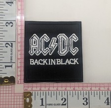 ACDC Classic Metal Rock Band Back In Black Patch Crest Badge f8