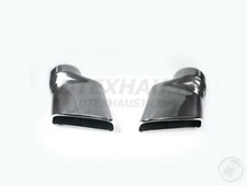 Pair Dt-25196 Lr Roll Edge Stainless Tip 2.5 Inlet 6.62 X 3.62 Outlet 9 Long