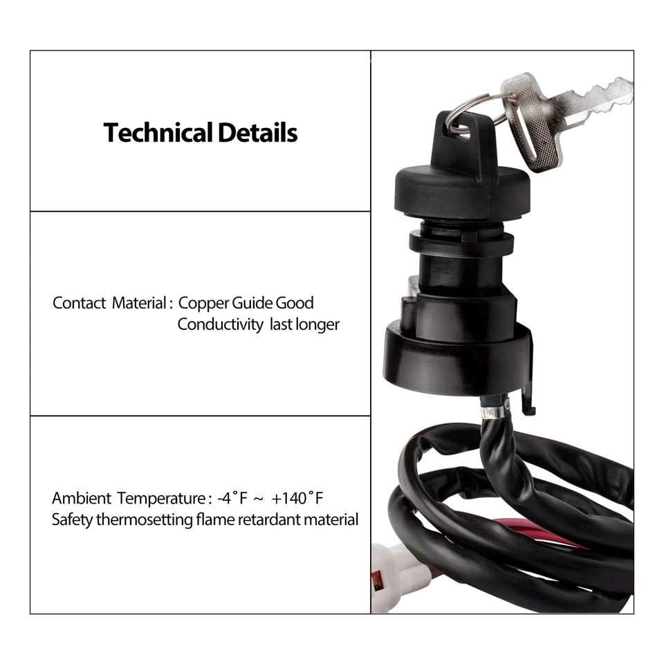 Interruptor de llave de encendido YAMAHA RAPTOR 700 YFM700 Raptor 660R YFM660R 5LP-82510-01-00 Foto 3 de 4