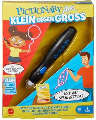 Mattel Zeichenspiel Pictionary Air KLEIN gegen GROSS Teamspiel ab 6 Jahren - Bild 1 von 4