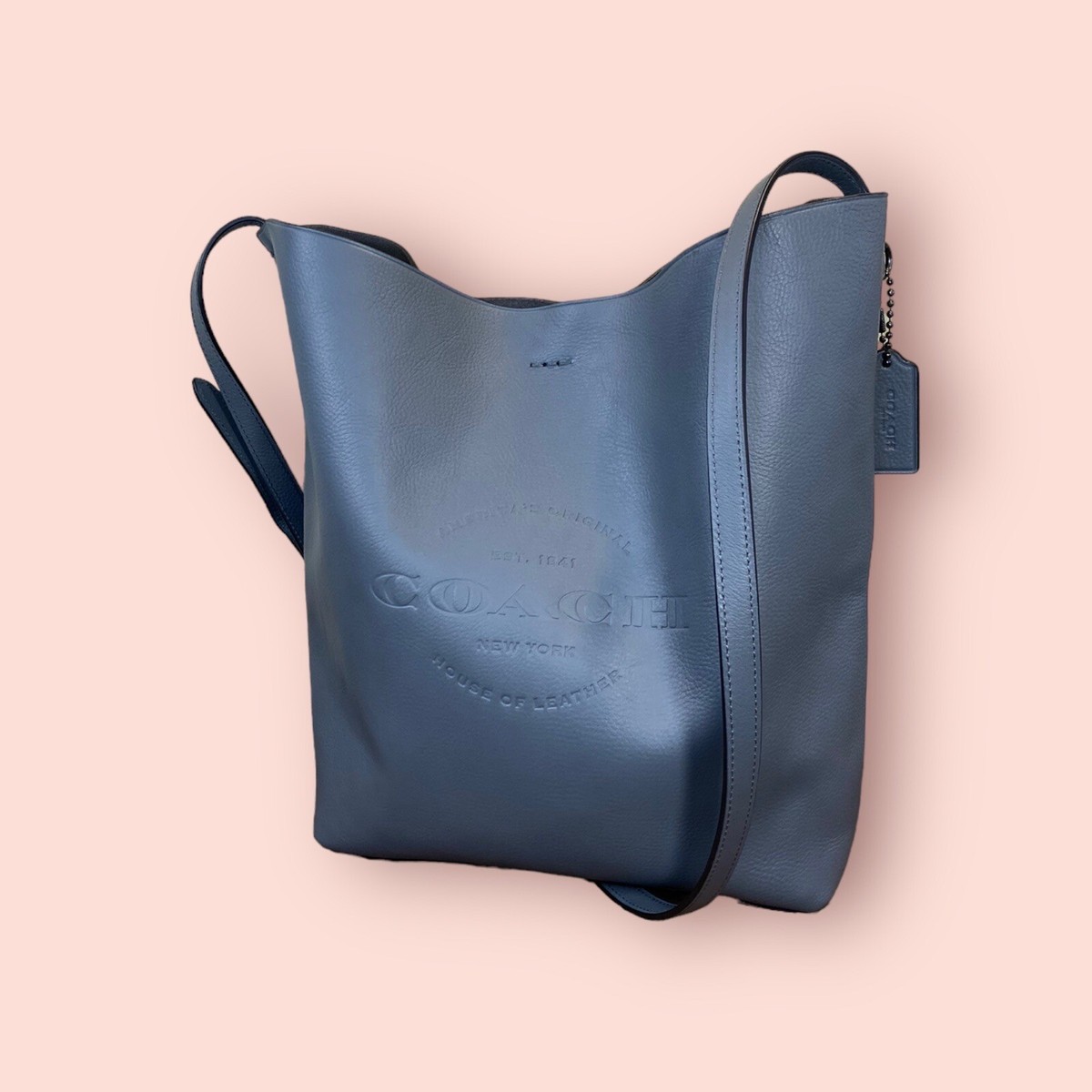 COACH Hudson Duffle Bag F24556 Luxury Cornflower Leather