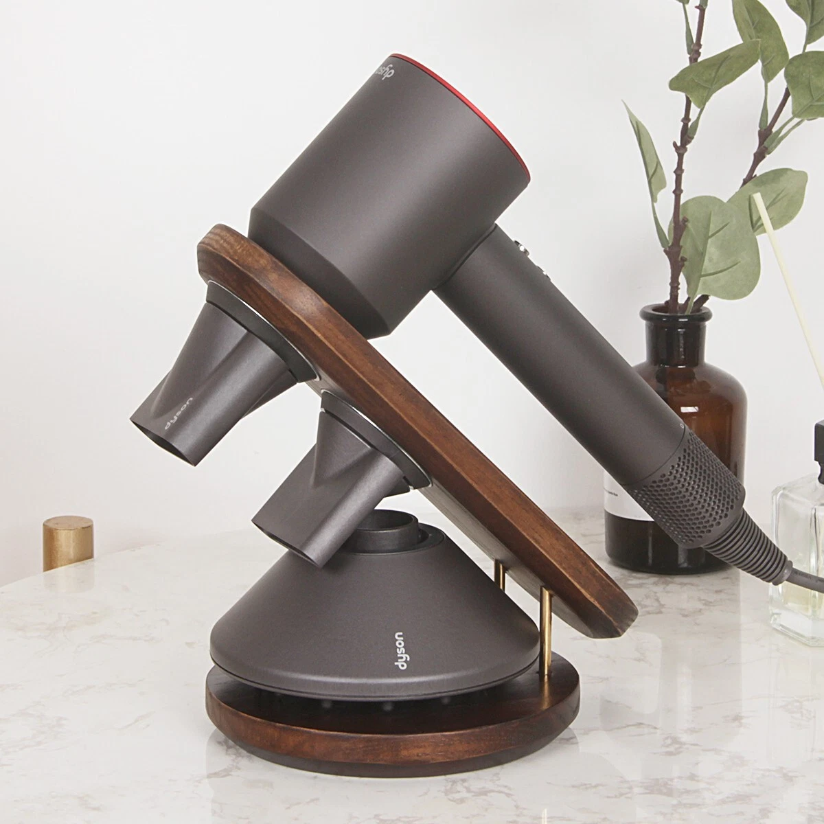 Hair Dryer Stand Holder for Dyson Supersonic Magnetic Hair Dryer Wood  Display