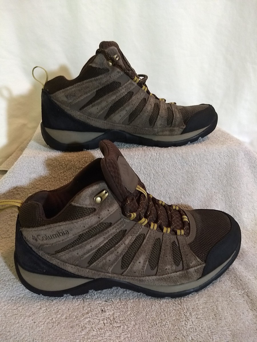 Columbia Mens Redmond V2 Gray Leather Hiking Shoes, Size: