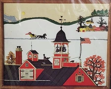 Dimensions Crewel Country Sleigh Ride Kit #1176 Charles Wysocki 20"x 16" New