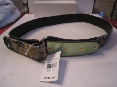 GIUSEPPE ZANOTTI DESIGN BELT WITH BUCKLE - BLACK -SIZE 95  display picture 1