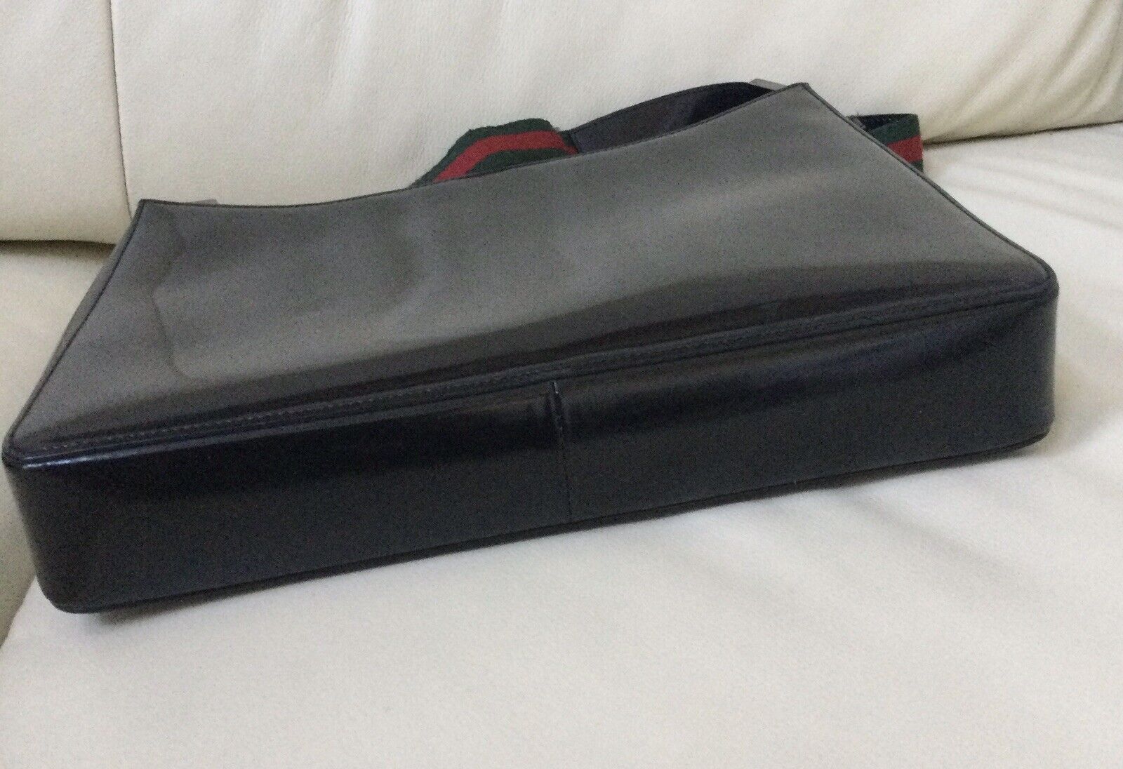 Authentic GUCCI Vintage Shoulder Bag Leather Blac… - image 10