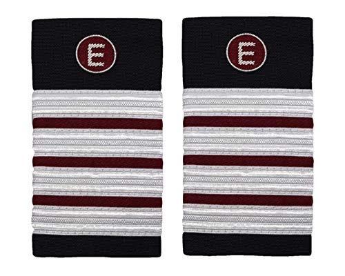 Epaulette Flugzeugingenieure 4x1/2 silberkastanienbraun mit E auf kastanienbraun - Bild 1 von 1