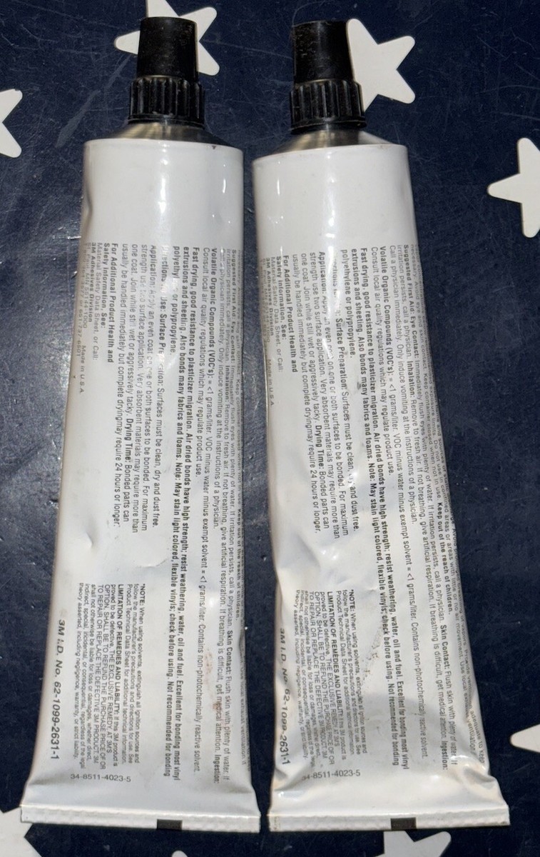 2 X 3M Scotch Nitrile High Performance 1099 Plastic Adhesive Tan 