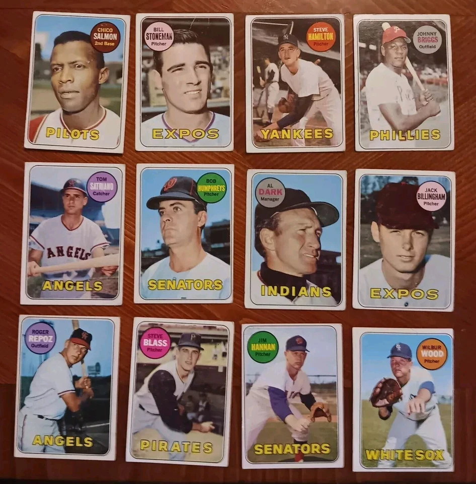 Lote de tarjetas de béisbol 1969 Topps - 80 diferentes - Jesus Alou | Fritz Peterson | Más Foto 2 de 4