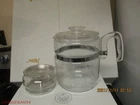 Vintage Pyrex Glass Coffee Percolator Pot 9 Cup. 7759B Flame Parts MISSING STEM