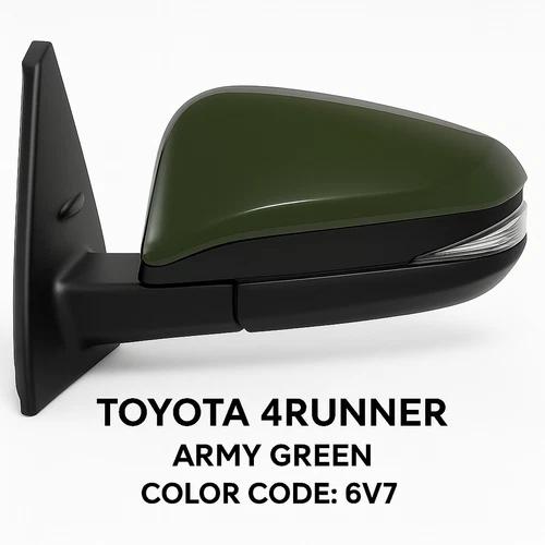 NEW ARMY GREEN Mirror Fits 20-23 Toyota 4Runner Driver Left Signal, heat, puddle