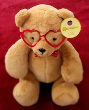 FAO Swartz Teddy Bear w Heart Glasses