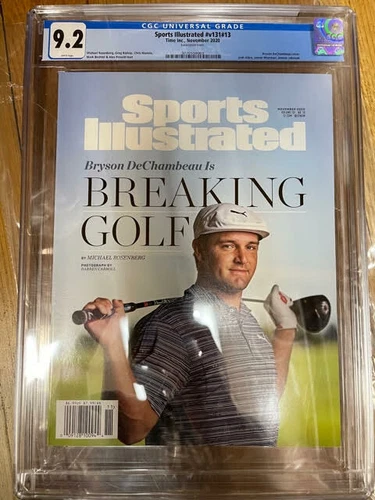 NOVEMBER 2020 Bryson DeChambeau Golf First RC Sports Illustrated CGC 9.2