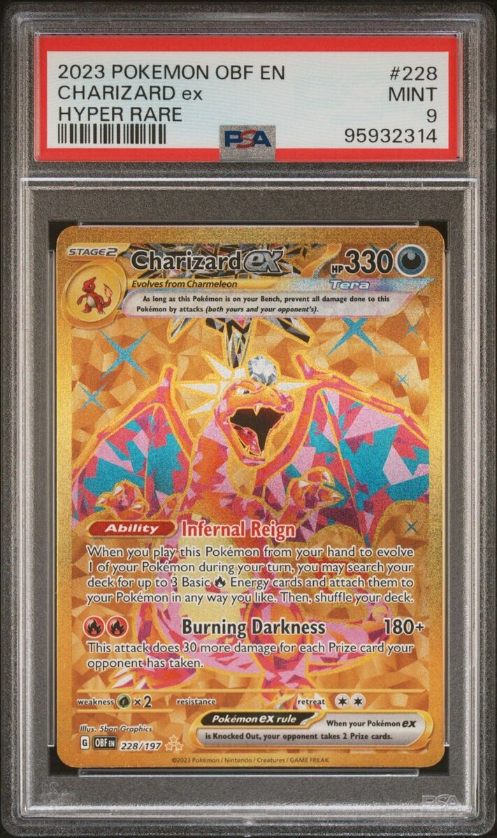 Charizard ex 228/197 Hyper Rare Gold Obsidian Flames Pokemon Charizard ex 228/197 Hyper Rare Gold Obsidian Flames Pokemon