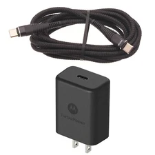 For Motorola Moto G 5G  TurboPower PD 27W Fast Home Charger 6ft TYPE-C Cable