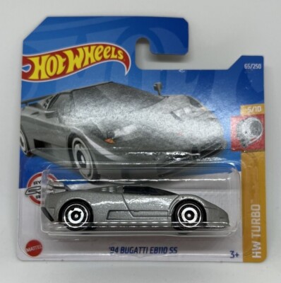 Hot Wheels 1994 Bugatti EB110 SS HW Turbo Silver Number 65 New and Unopened
