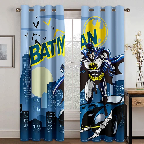 Tende oscuranti 3D per ragazzi camera da letto Batman tende anello termico occhiello superiore regalo - Foto 11 di 35
