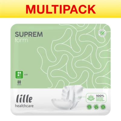 Lille Healthcare Suprem Form Super Plus Incontinence Pads - 4 Packs of 20