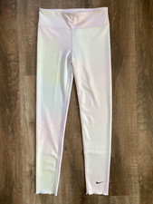 NIKE ONE NEW Regal Pink Tie-Dye Print Dri-FIT Leggings Girl's Size Large L NWT