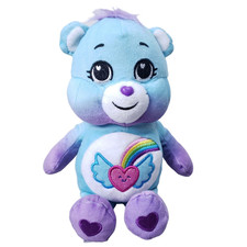 Care Bear Dream Bright Bear Bestie 10" Plush Toy Blue Purple Rainbow Heart