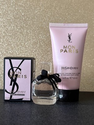 YVES SAINT LAURENT MON PARIS EDP MINI FLUID 0.25 FL OZ , BODY LOTION 1.7 FL OZ